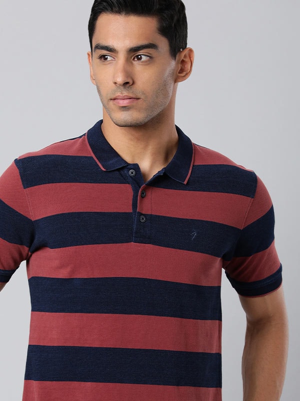 Upbeat Striped Polo T-Shirt